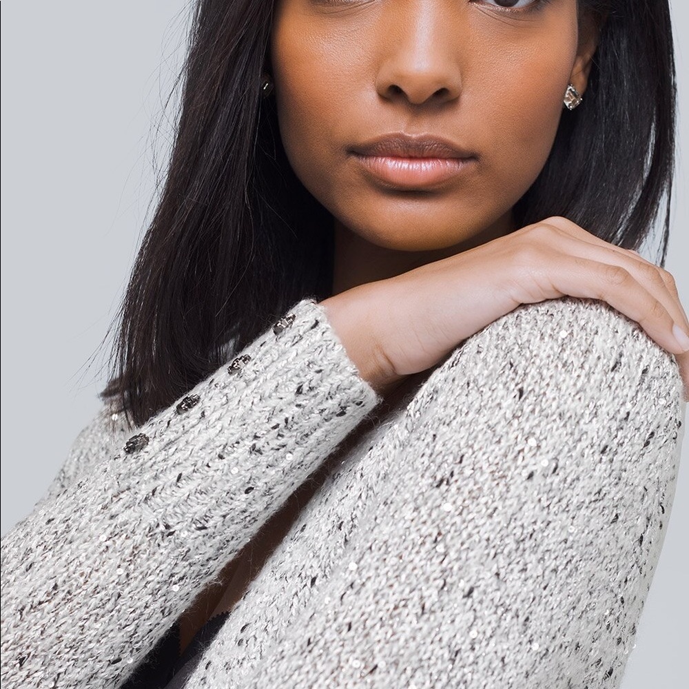 Whbm Button Cuff Sequin Duster S - image 2